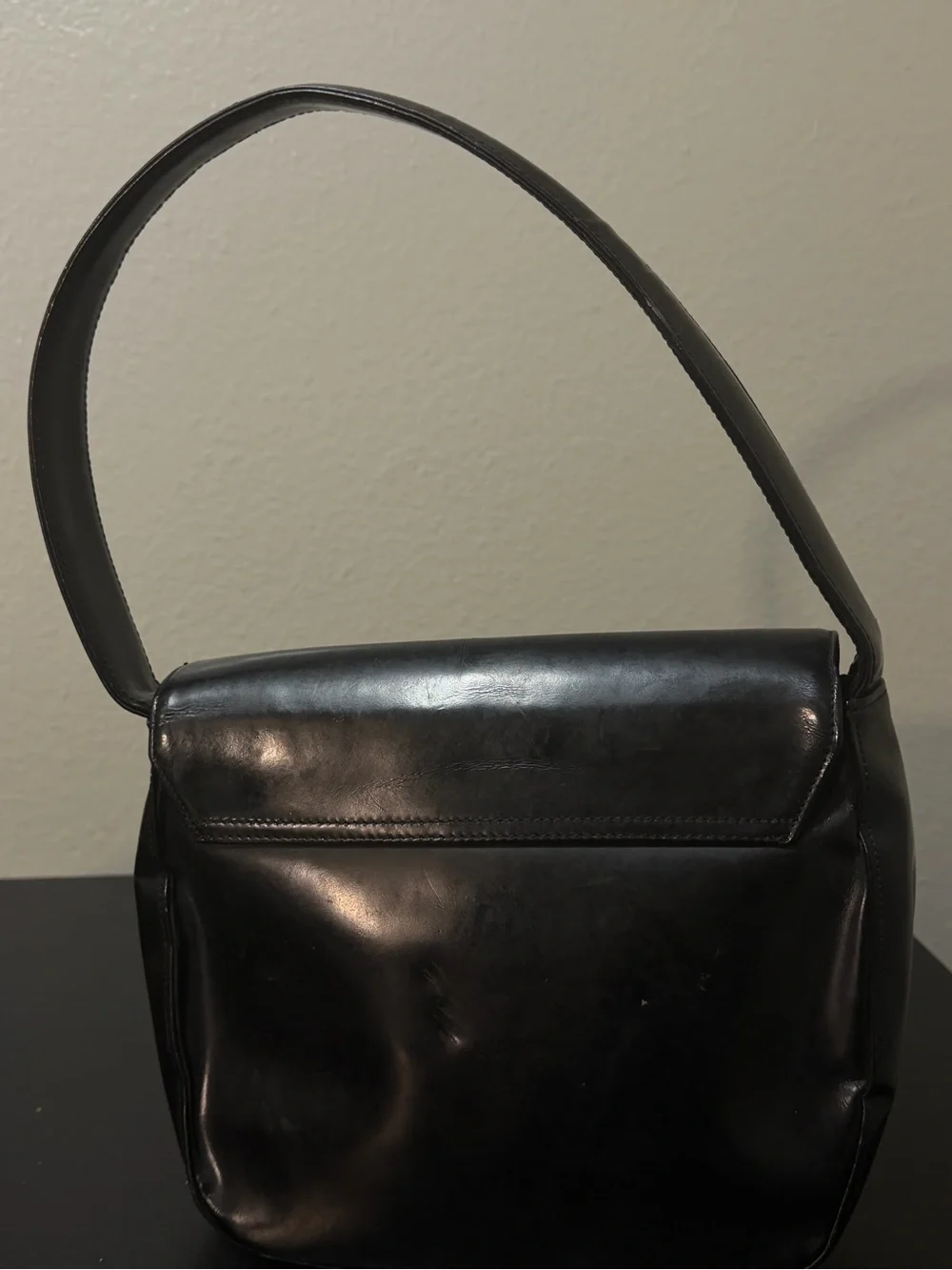 Versace Black Leather Briefcase with Medusa Silver Plaque